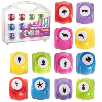 Scrapbook Paper Punchers 12 Unique Tropical Vacation Beach Hole Punchers-Scra...