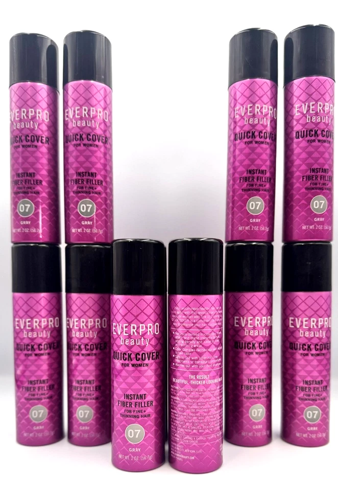 Everpro Quick Cover para mujeres adelgazamiento del cabello calvo 2 oz. Gris 07- 12 Pack Foto 2 de 3