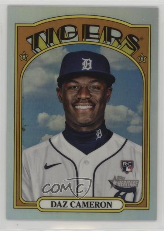 2021 Topps Heritage High Number Chrome Refractor 300/572 Daz Cameron #575 sh7