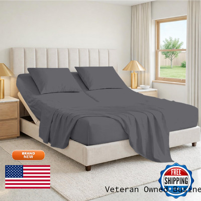 Sgi Bedding 34 King Split Top Flex Head Sheet 100 Egyptian Cotton Sheet Set