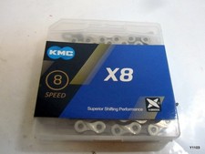 KMC X8 8-Speed Bike Chain Silver 116 Links