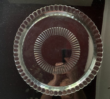 Alte Tortenplatte Glas, Kuchenplatte, Präsentierteller, 50/60er (?), 32,5cm