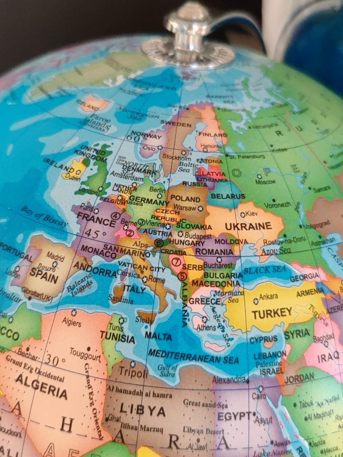 EARTH GLOBE & Stand -CELESTIAL Globe -Night Light -USA Toyz- Constellations 