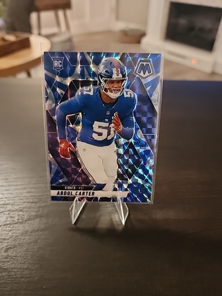2025 Panini Mosaic - Abdul Carter #317 Reactive Blue Prizm (RC)