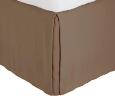 Fancy Collection Easy Care Tailored Microfiber Bed Skirt Solid King, Taupe 