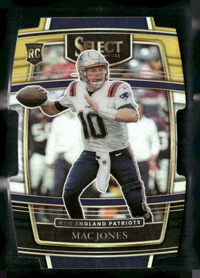 2021 Panini Select #51 Mac Jones Black and Gold Prizm Die Cut