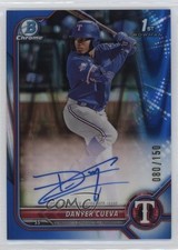 2022 Bowman Chrome Prospect Blue RayWave Refractor 80/150 Danyer Cueva Auto 1cc7