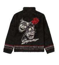 Supreme Drama Mask Fleece Jacket Size L Black
