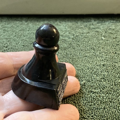 Pieza de juego de ajedrez de peón negro de repuesto para profesor de ajedrez 1979 - Imagen 2 de 5