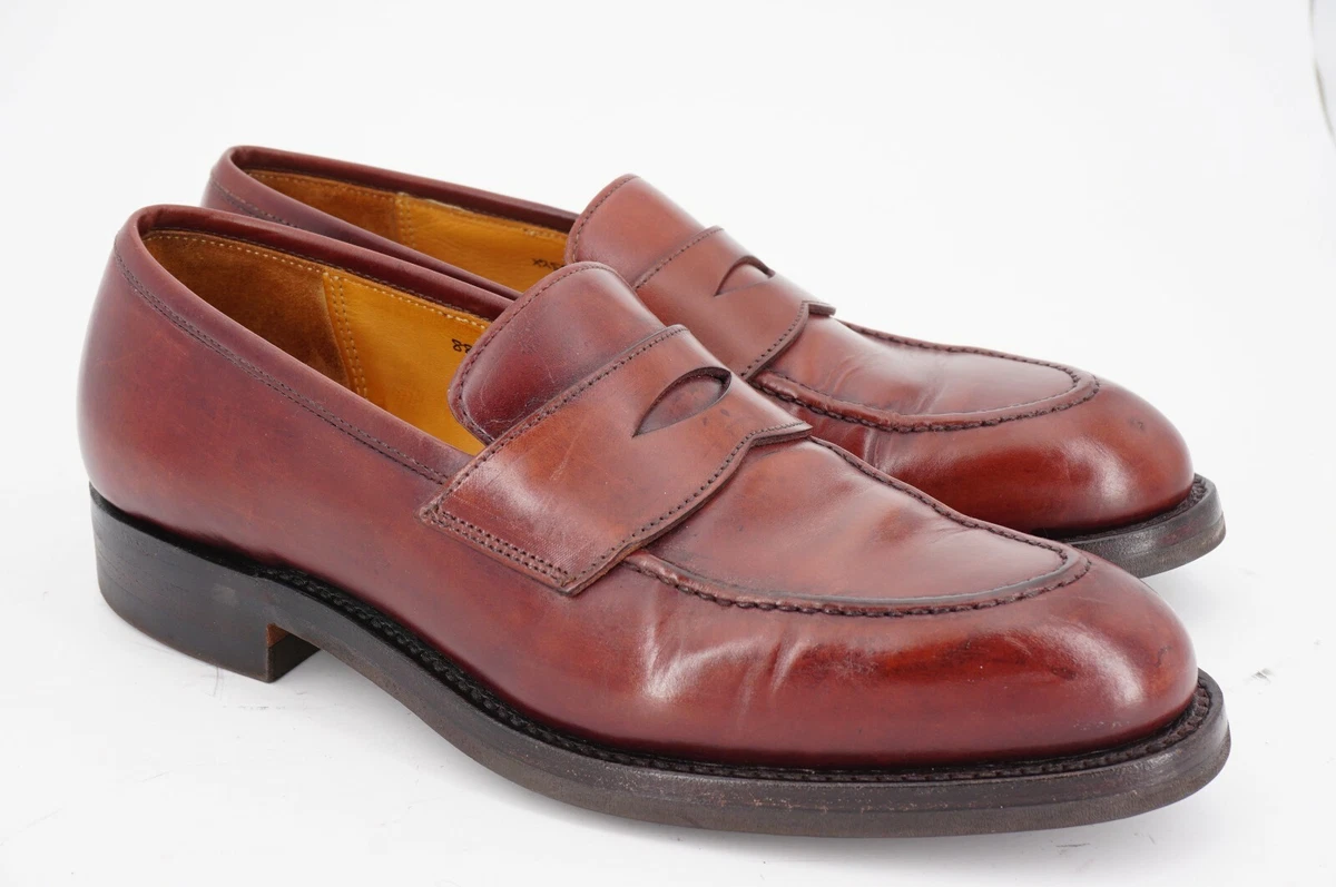 $650 | CROCKETT & JONES 7 D UK 6 E SYDNEY PENNY LOAFER BROWN 341 LEATHER DAINITE