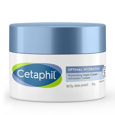 3 Pc X 50 GM Of Cetaphil Optimal Hydration Night Cream Free Shipping