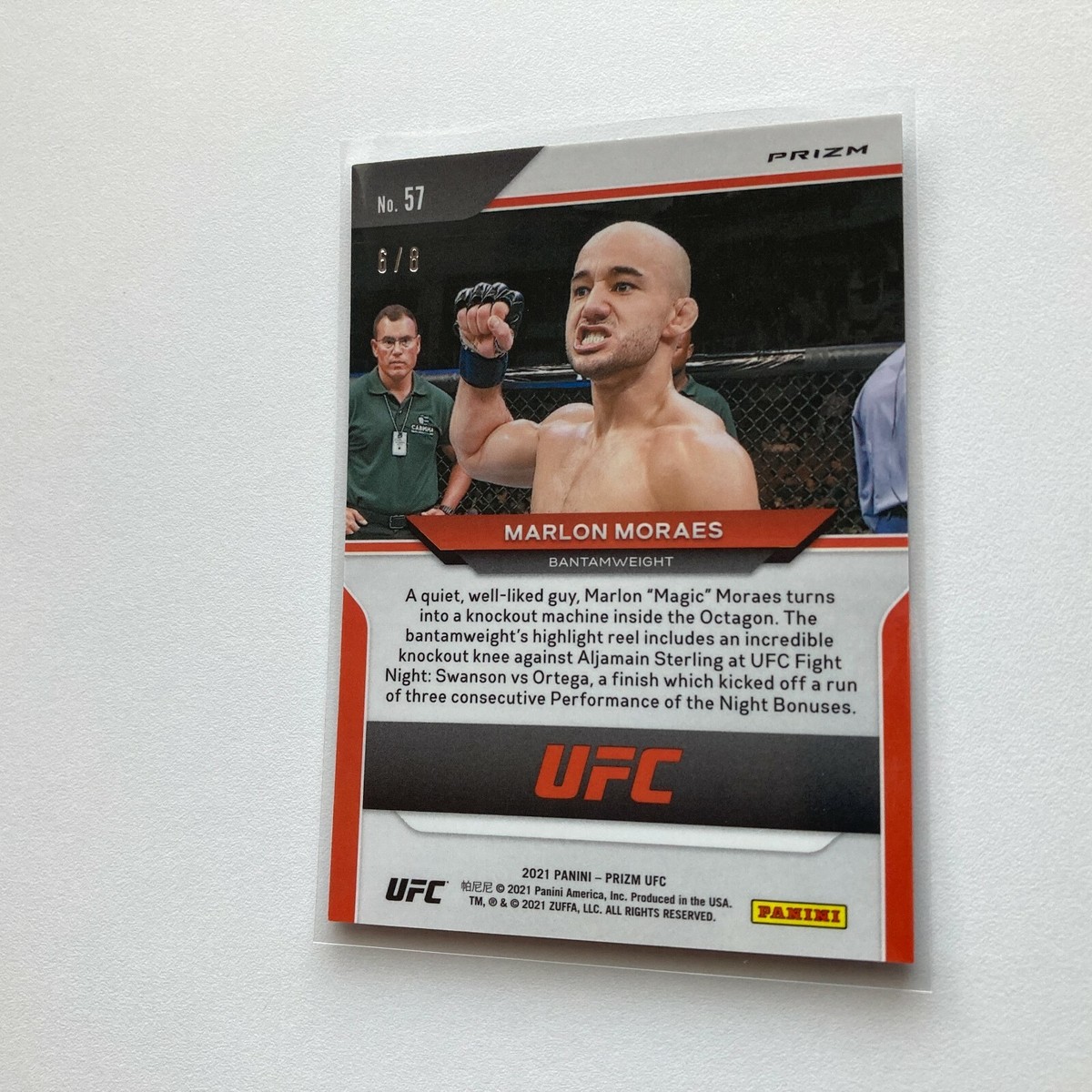 UFC サインカード モラエス 2021 Panini Prizm UFC MMA Silver
