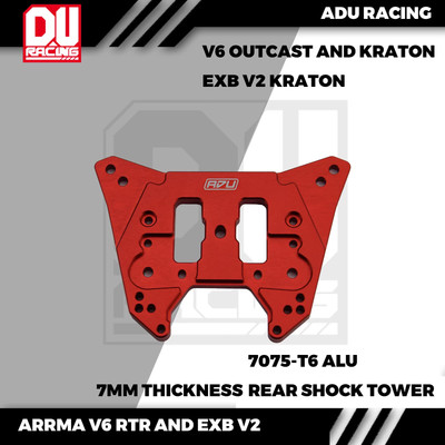 ADU Racing REAR SHOCK TOWER CNC 7075-T6 ALUMINUM for ARRMA 6S KRATON EXB V2 and 