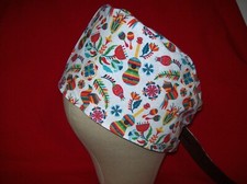 Men/Women Surgical Scrub Cap Lined Hispanic Heritage Festive Music 100 Cotton