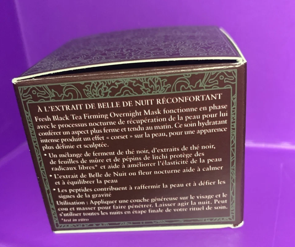 Fresh Black Tea Firming Overnight Mask 30ml New Boxed - Image 4 of 4