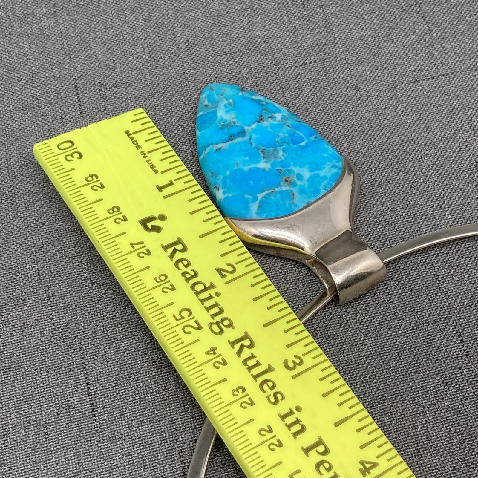 Signed 925 Sterling Silver Turquoise NK Thailand Turq… Gem