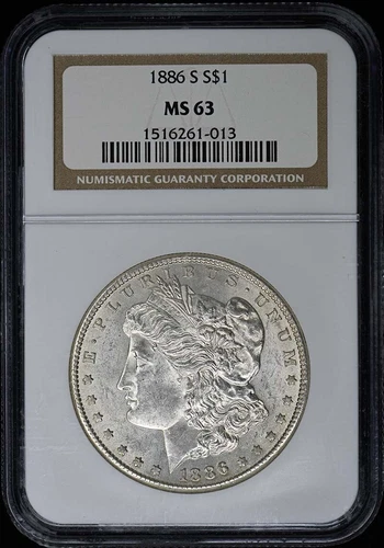 1886-S Morgan Dollar S$1 NGC MS63