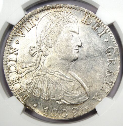 1809 Mexico Ferdinand VII 8 Reales Coin (8R) - NGC Uncirculated Detail (UNC MS) - Picture 1 of 6