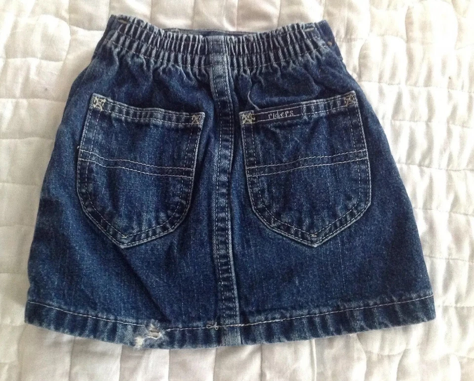 Vintage Riders Girls Denim Skirt Size 18 Months  - Image 2 of 4