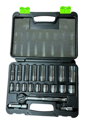 Pittsburgh Pro 3/8” Ratchet Socket Set Tools
