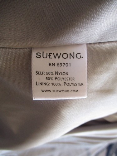 Sue Wong Nocturne Evening Gown Dress S Gray Silver Beaded Ruffles Strapless - 第 9/10 張圖片
