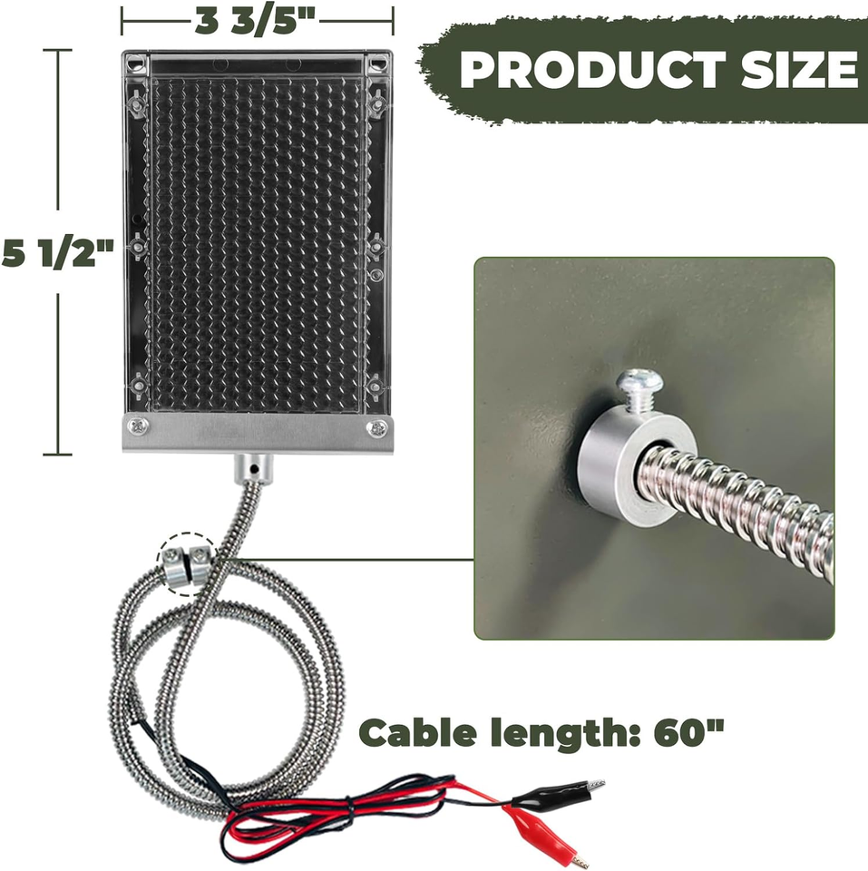 6Volt Solar Panel Charger for 6V Feeder Battery Deer Feeder Outdoor