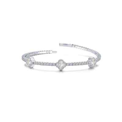 BRAND NEW Lafonn Platinum Plated Flexible Station Tennis Bracelet B0190MPP68