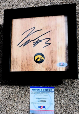 JORDAN BOHANNON Iowa SIGNED FRAMED Floor PSA COA Hawkeyes Basketball