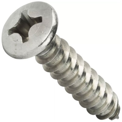 #10 - Phillips Oval Head Sheet Metal Screws Stainless Steel All Sizes