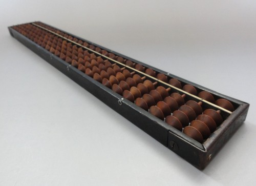 #52 Calculadora japonesa vintage ábaco soroban de madera 5 cuentas 27 columnas - Imagen 5 de 8