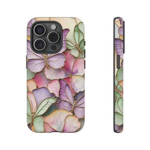 Pastel Butterfly Phone Case, Spring Floral Phone Cover, 3D Design | X72 - 第 40/272 張圖片