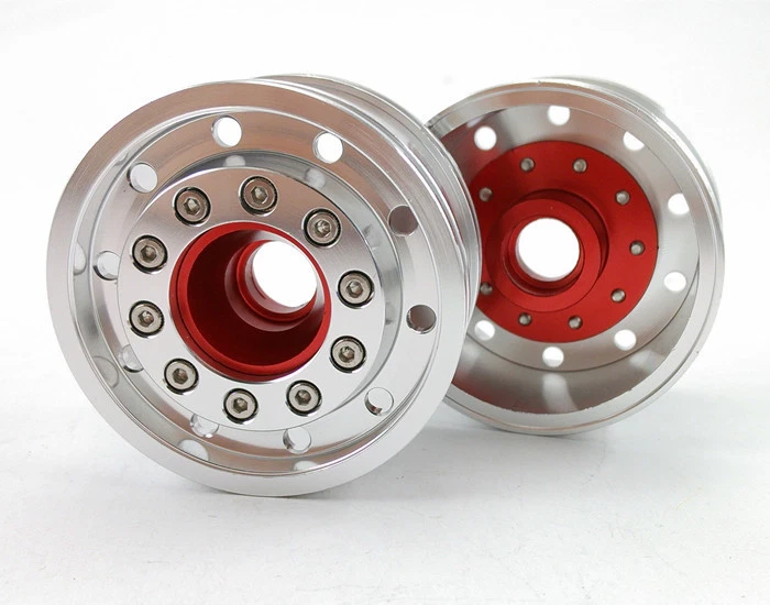 TOUCANRC Metall Vorderradnabe Upgrade groß ein Paar für 1/14 RC For TAMIYA LKW - Bild 2 von 3