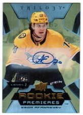 23/24 2023 UPPER DECK TRILOGY EGOR AFANASYEV #180 ROOKIE PREMIERES AUTO /149