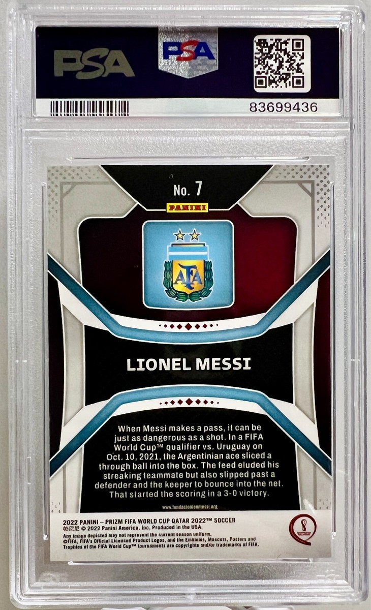 2022 Panini Prizm FIFA World Cup Signed Lionel Messi #7 Argentina