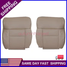 Driver & Passenger Top Leather Seat Cover Fit For 2007 2008 Ford F150 Lariat TAN