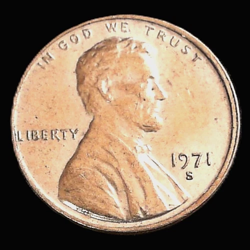 1971-S Lincoln Memorial Cent — photo from the most recent tracked eBay sale