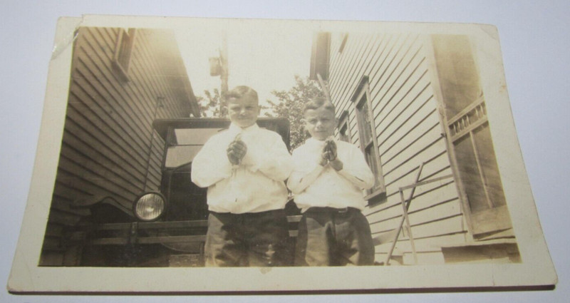 Real Photo Photograph Vintage First Communion Catholic School Model T Car