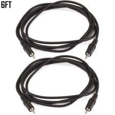2 Pcs 6FT 3.5mm 1/8" Aux Stereo Audio Cable Car Male to Male Auxiliary Cord Mp3