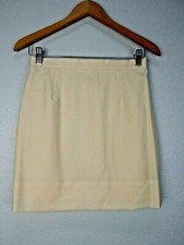 New Handmade White Lined Mini Skirt Sz S Made in USA