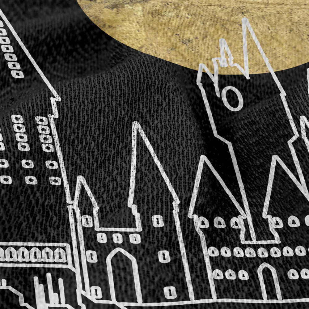 Harry Potter Blanket, 50"x60" Hogwarts Full Moon Woven Blend Throw