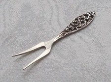 *RAR* Seltene K&auml;se- / Zitronen- gabel florales Dekor in 830er Silber Niederlande