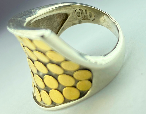 John Hardy Jaisalmer Gold Dot Contour Wrap Ring - Picture 3 of 9