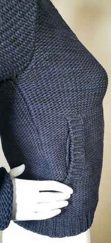Paul & Joe Sister Womens Long Sleeve Zipper Sweater Coat Navy Blue Size 36 - Picture 12 of 12