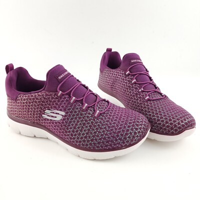 Skechers Summits Washable Mesh Bungee Sneakers Glowing Iris