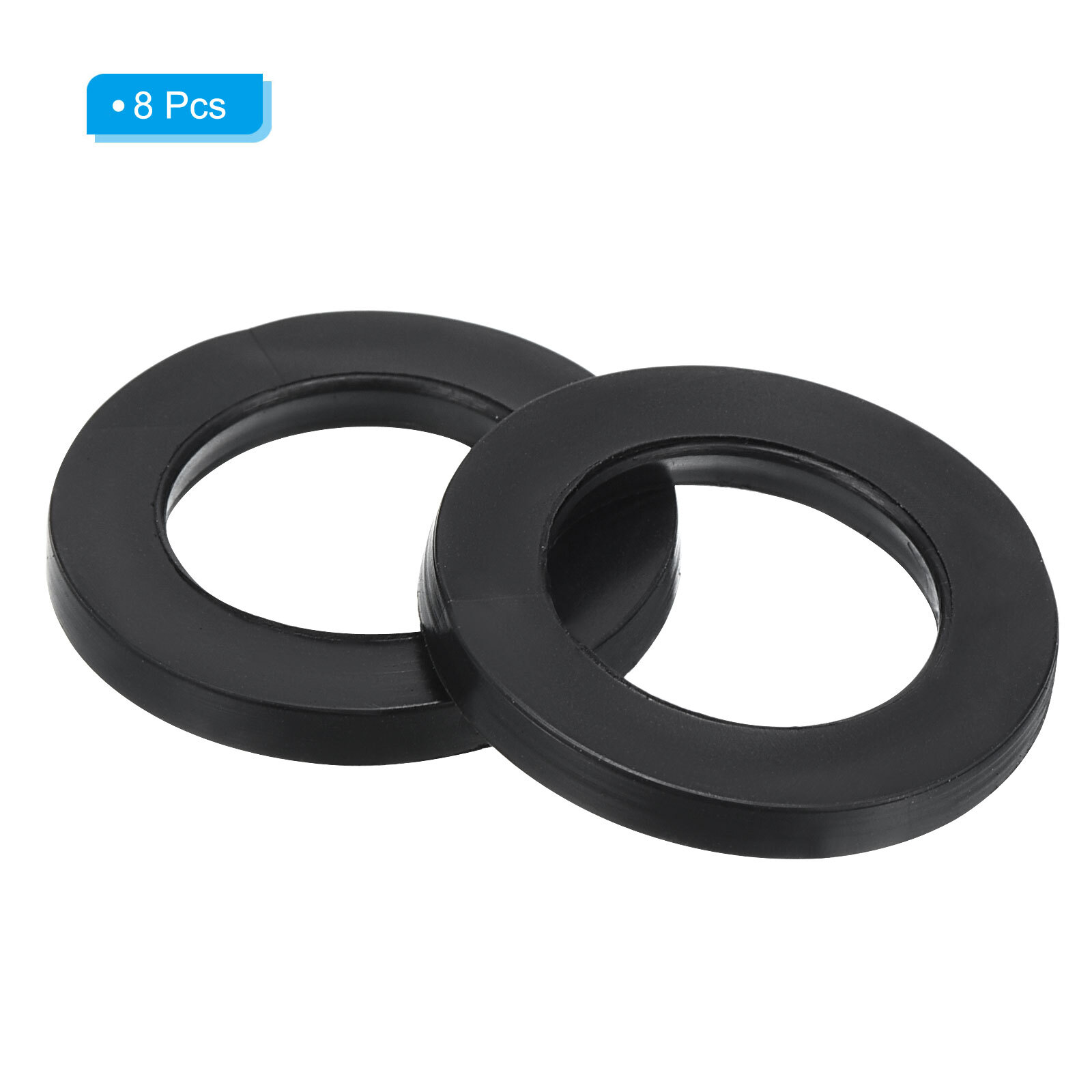 M15 Rubber Flat Washer, 8 Pack 15mm ID 23mm OD Sealing Spacer Gasket