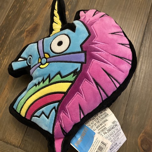 Unicorn Head Mini 12" Rainbow Pillow Plush FORTNITE 2019 Llama Stuffed Animal - Picture 8 of 8
