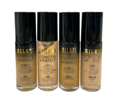 BB Perfect Foundation リフィル2点とリップ2 点 Milani Conceal+Perfect 2-in-1 Foundation (1fl.oz / 30ml) YOU PICK