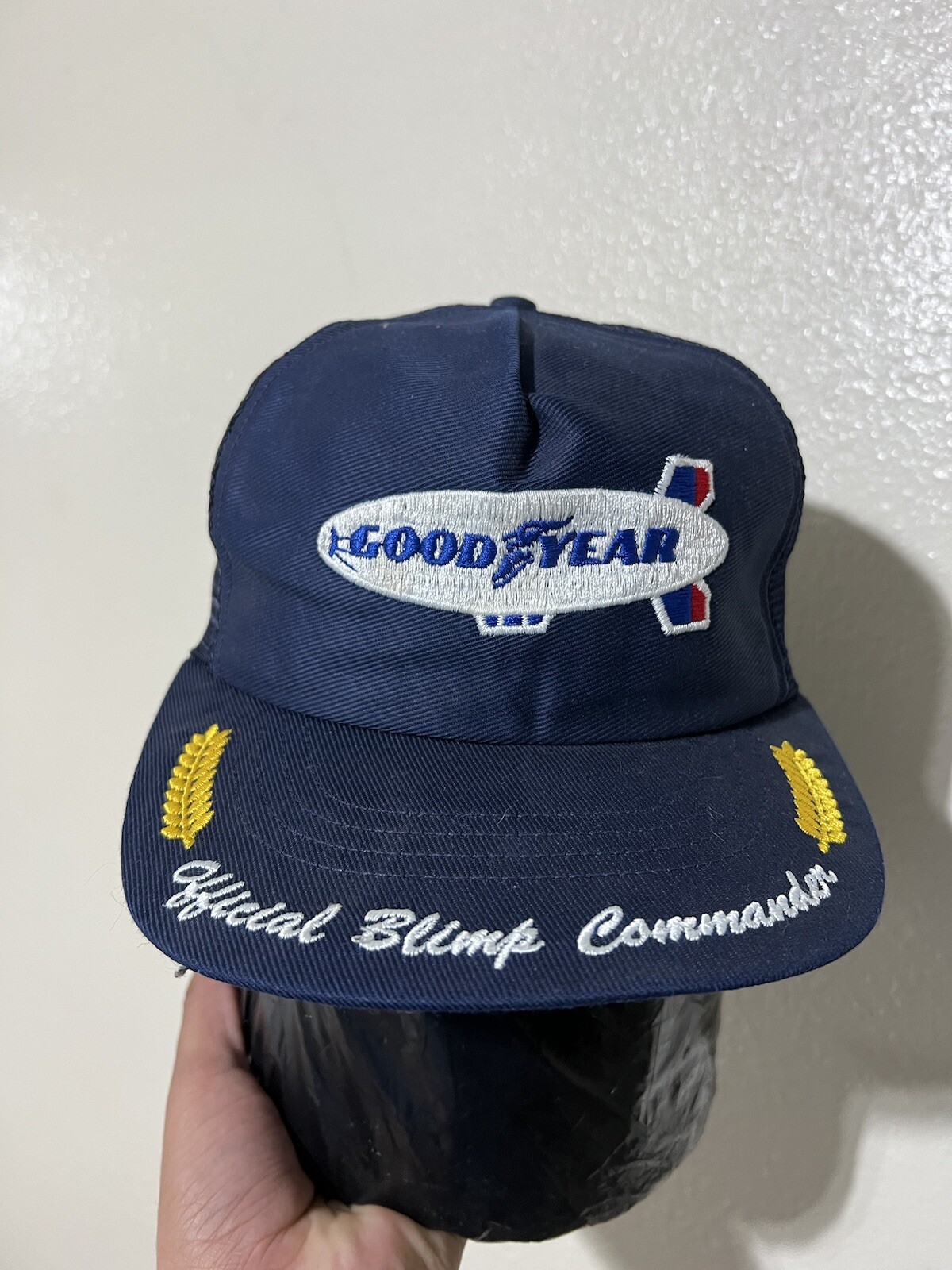 Vintage Goodyear Hat Made In USA Scrambled Eggs Snapback W/ Eagle Pin Swingster