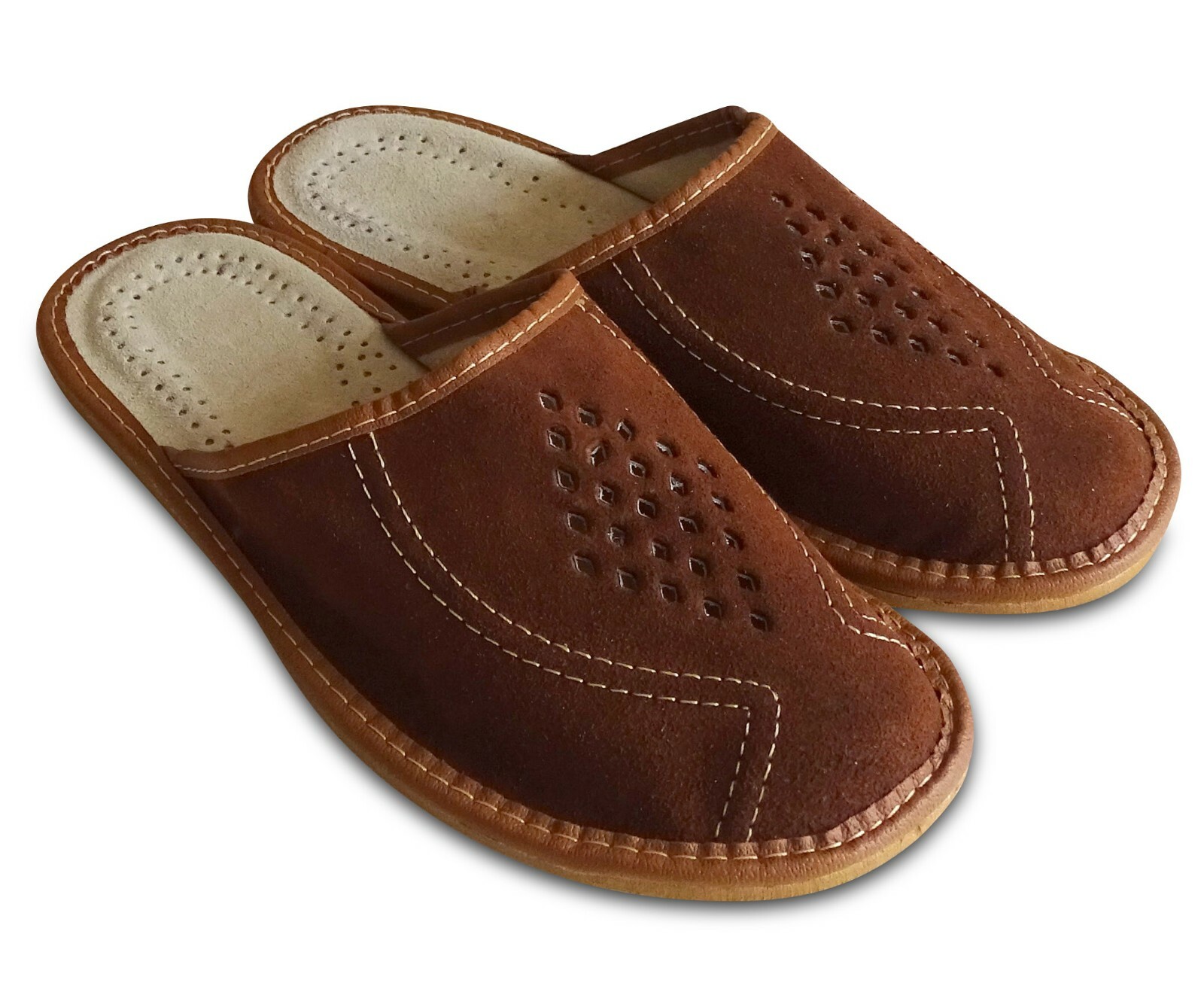 Ferrando Herren Sandalen - Super Bequeme Pantoletten Mit Memory-Effekt & Anatomischem Fußbett