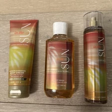 Bath & Body Works IN THE SUN Mist Body Cream Shower Gel X3 NEW